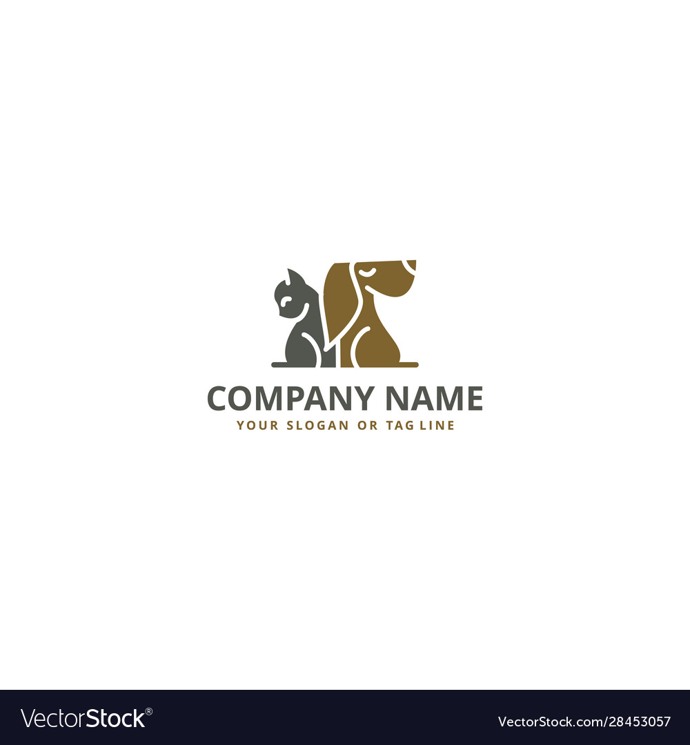 Creative logo design pet dog cats Royalty Free Vector Image