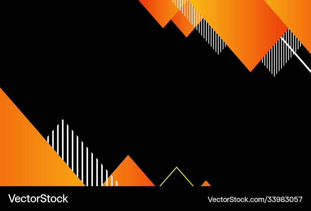 Dynamic black and orange background gradient Vector Image
