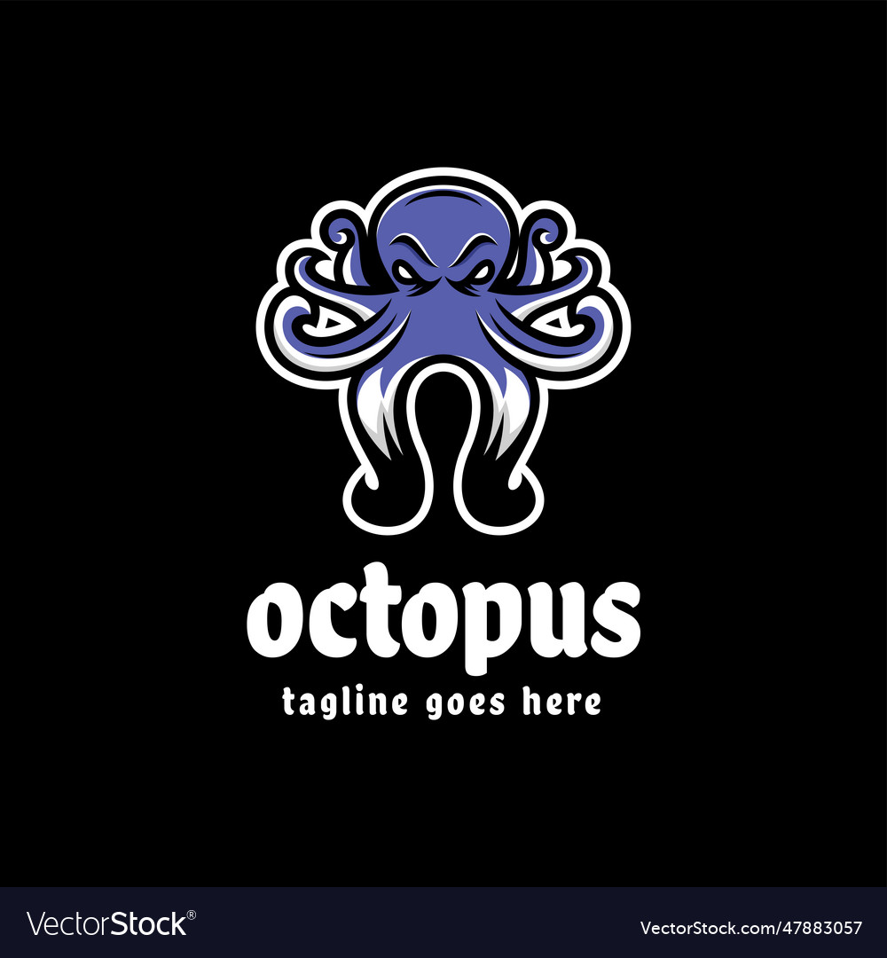 Logo octopus simple mascot style