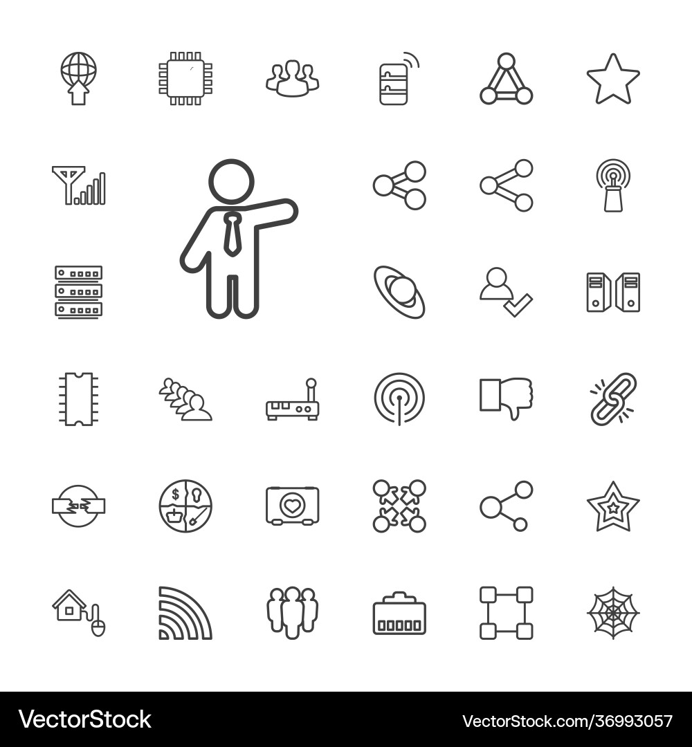 Network icons Royalty Free Vector Image - VectorStock