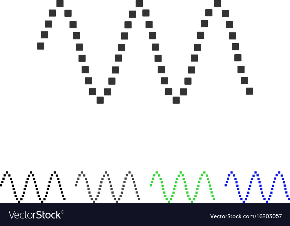 Sinusoid waves flat icon