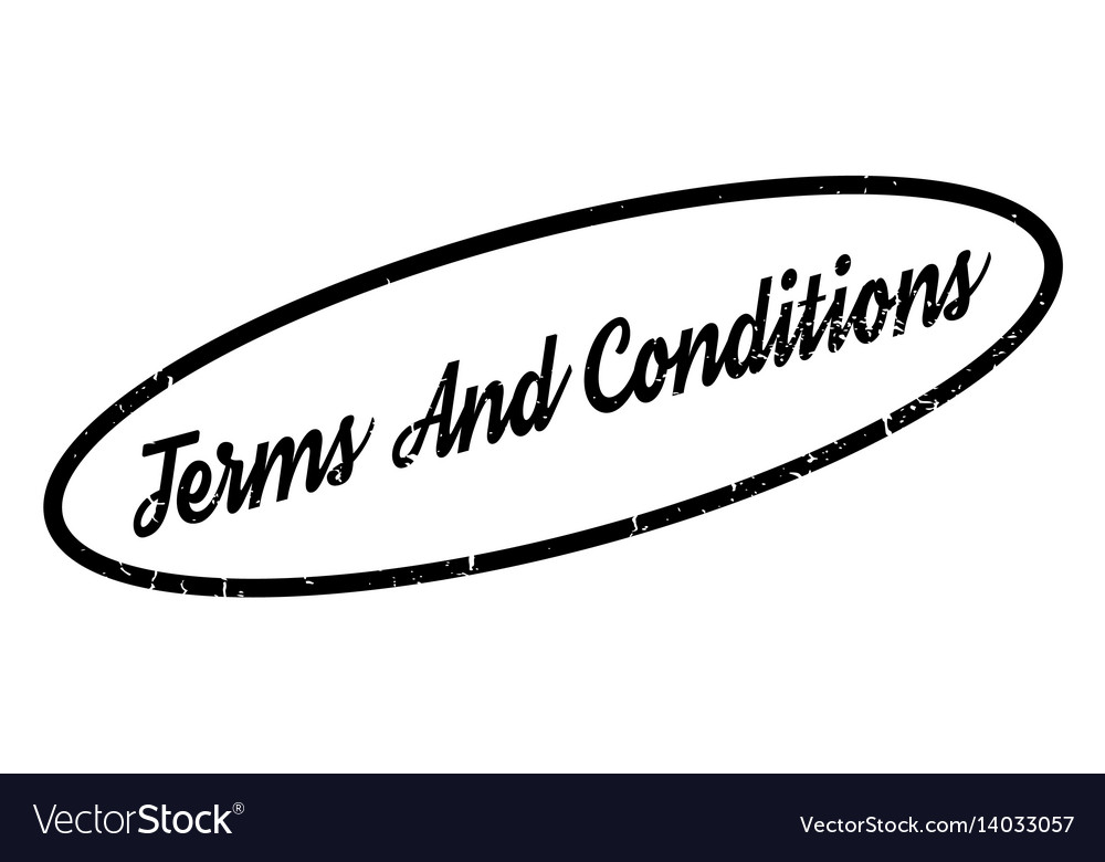 Terms and conditions rubber stamp