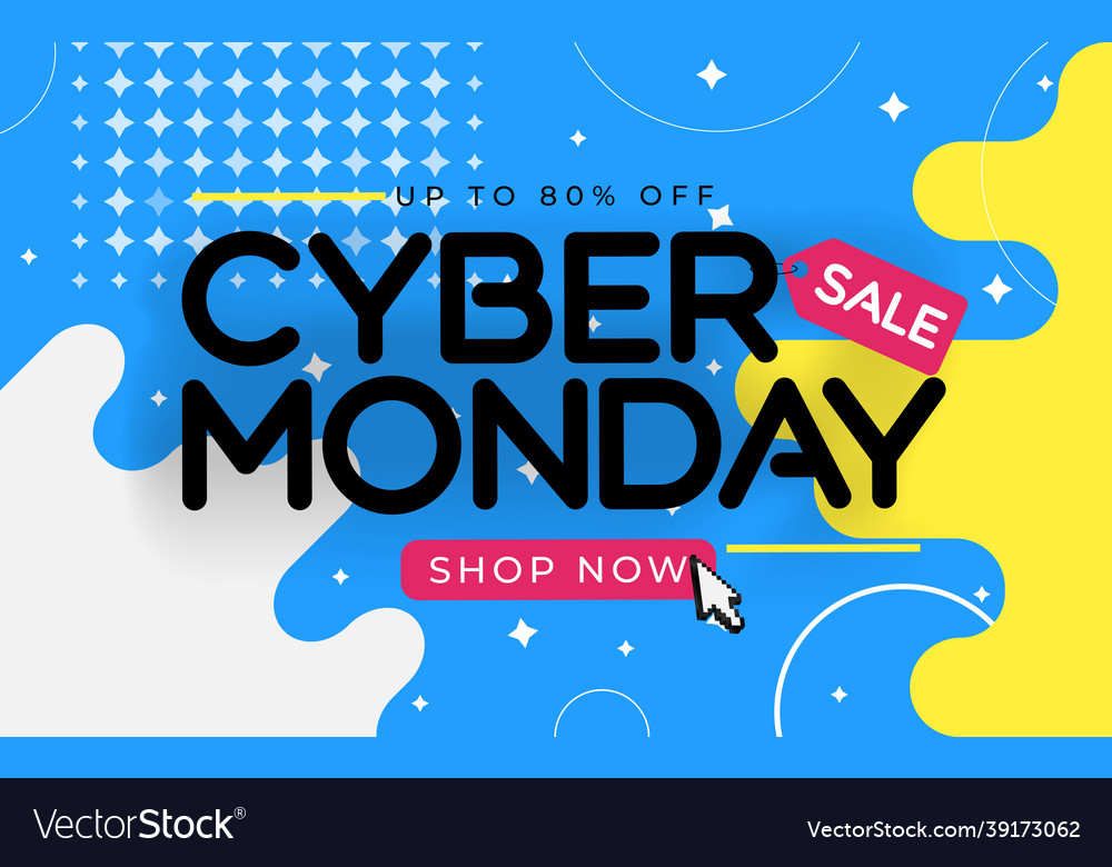 Abstract Modern Tech Cyber Monday Sale Special Vector Image