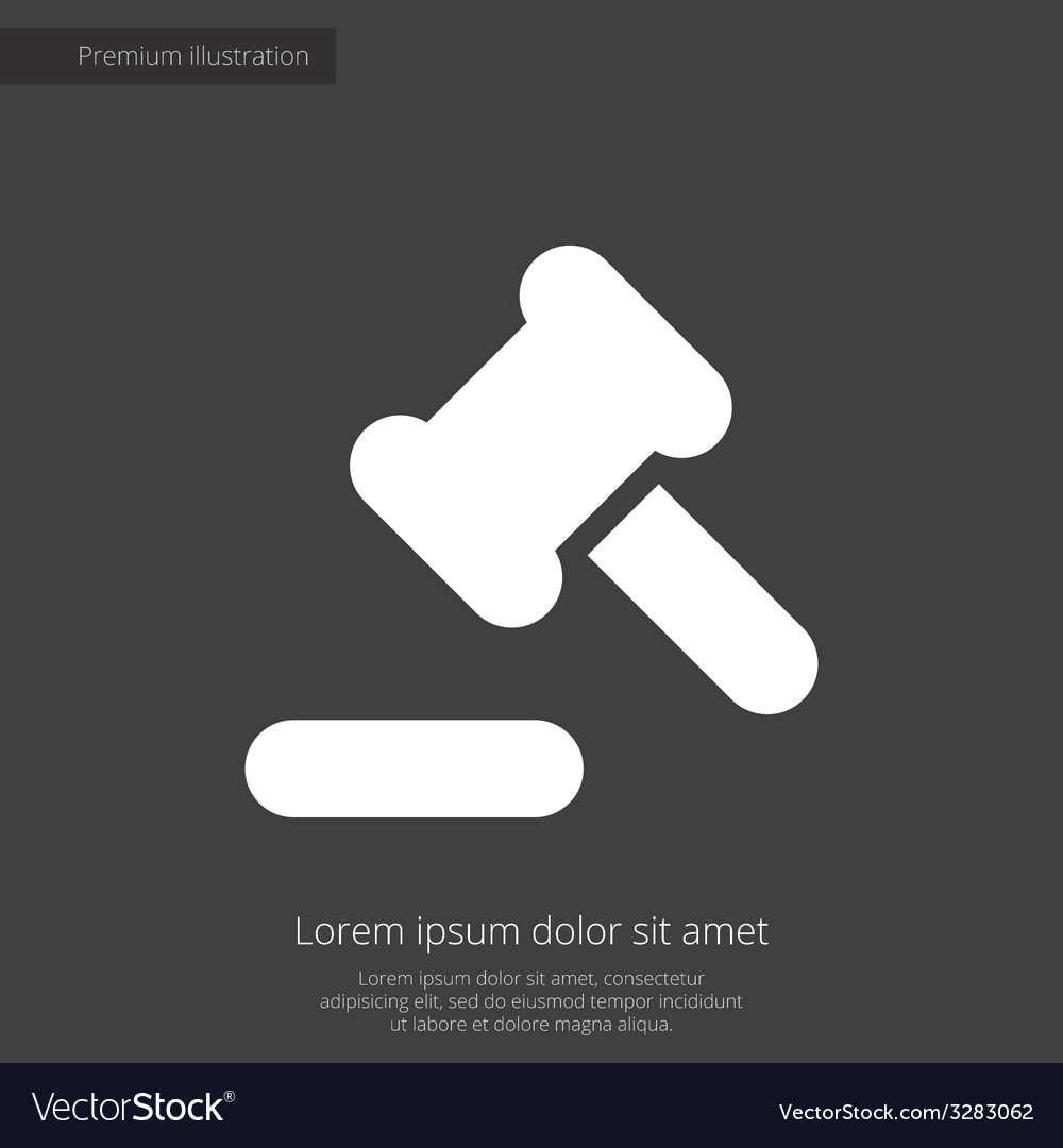 Court law premium icon white on dark background