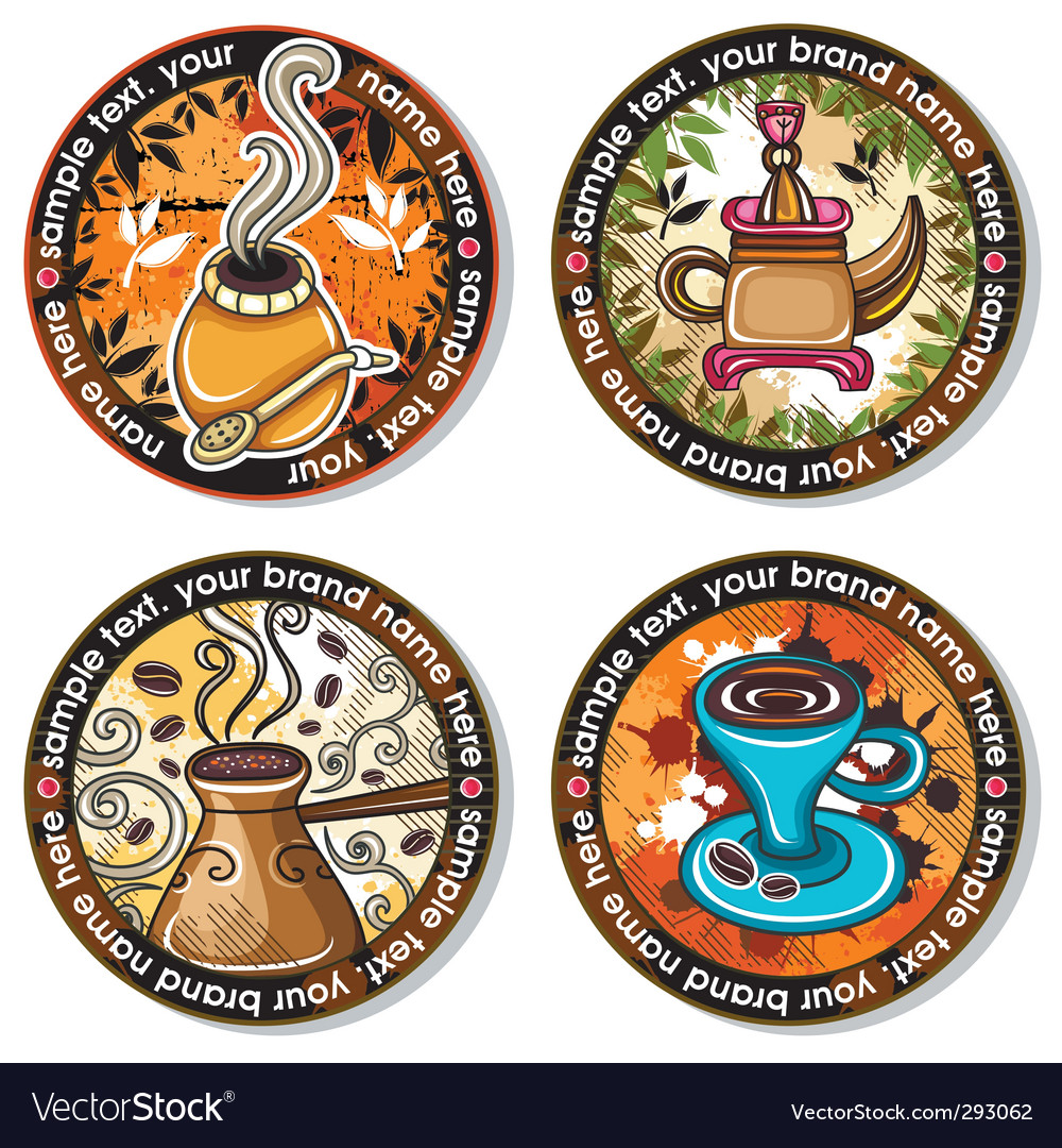 Drink Coasters Royalty Free Vector Image Vectorstock