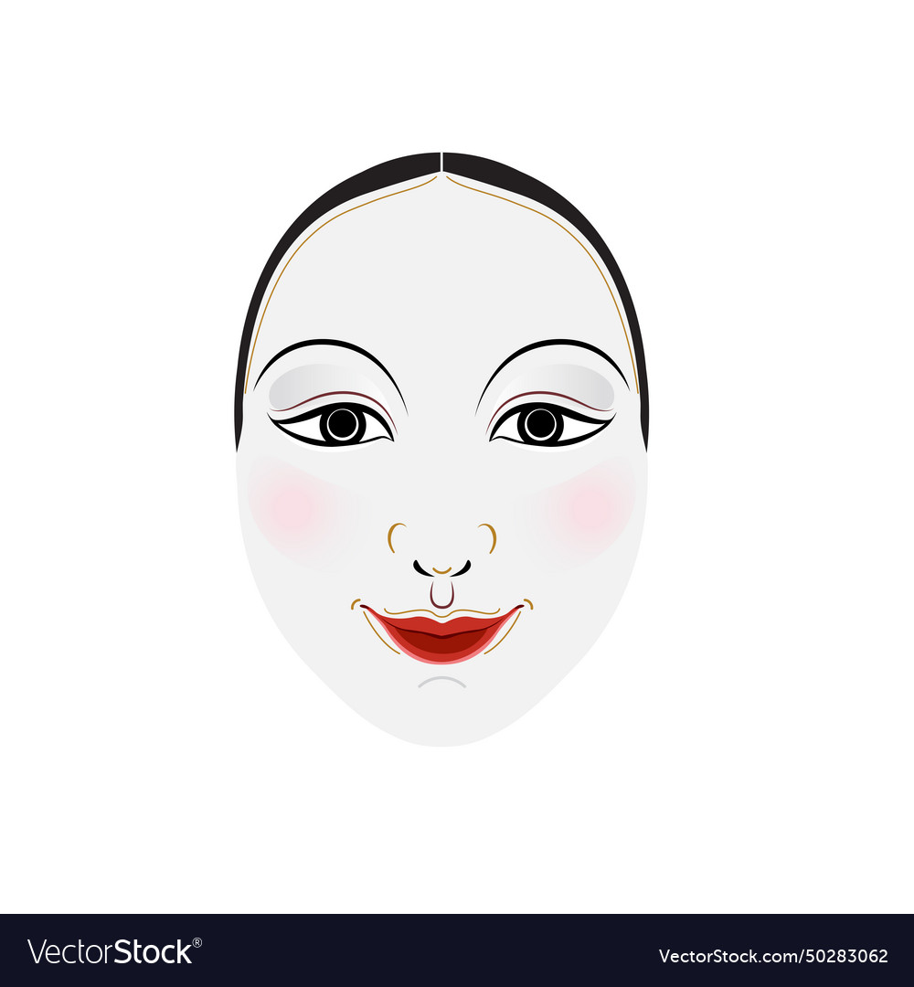 Myanmar mask Royalty Free Vector Image - VectorStock