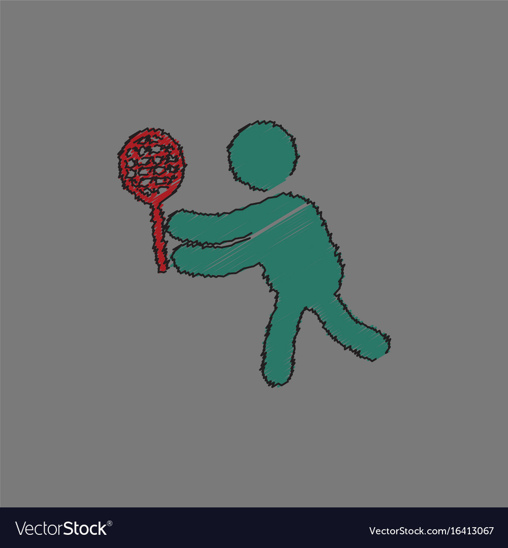 Badminton player in action logo - super lightning