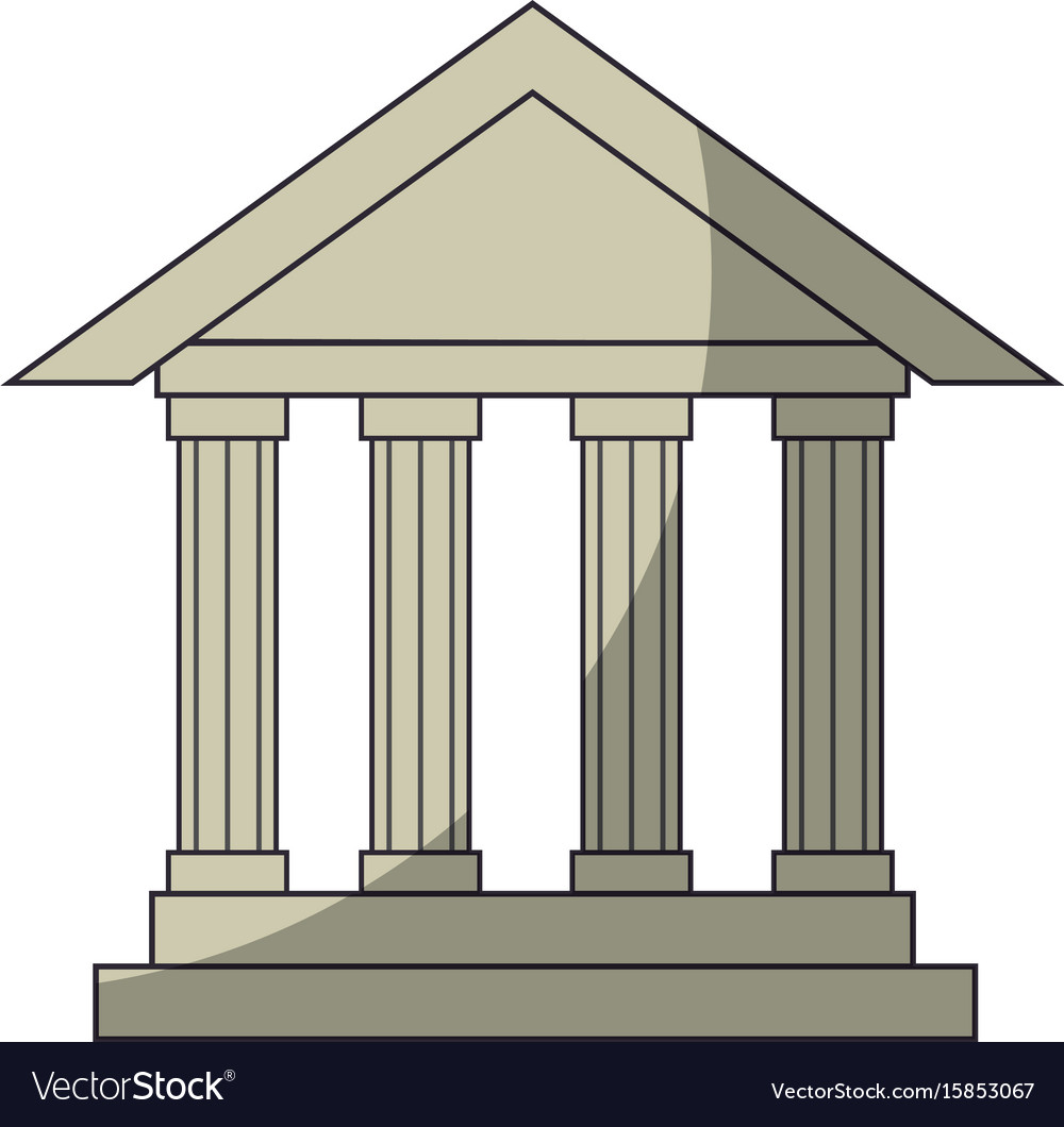 Bank building icon Royalty Free Vector Image - VectorStock