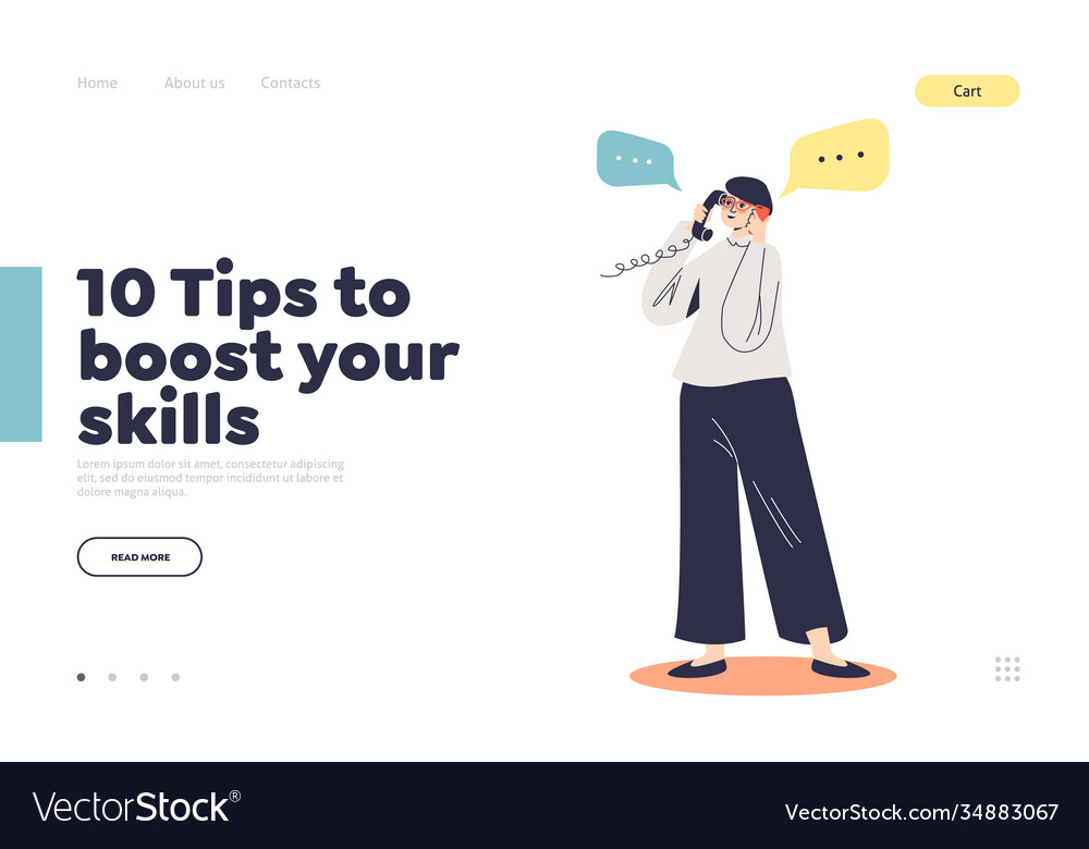 Boost your skills concept landing page