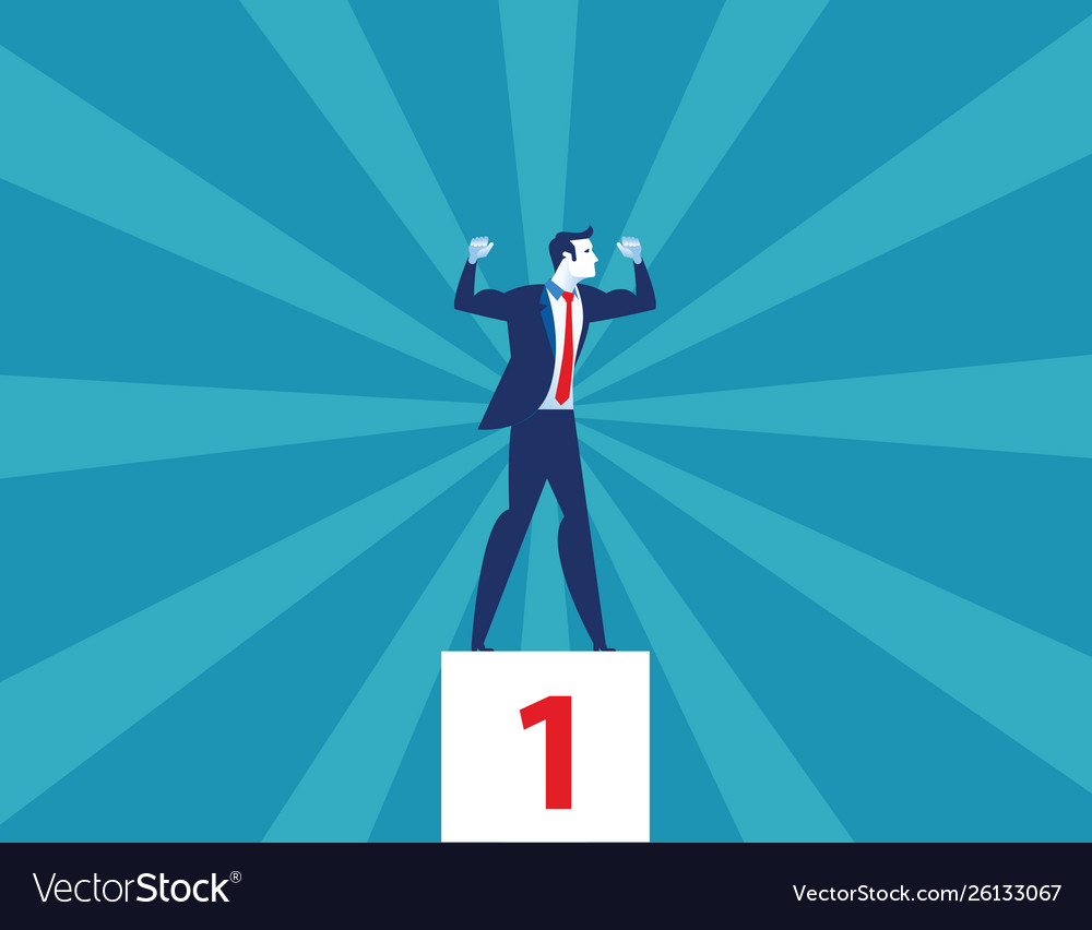 Businessman winner concept business Royalty Free Vector