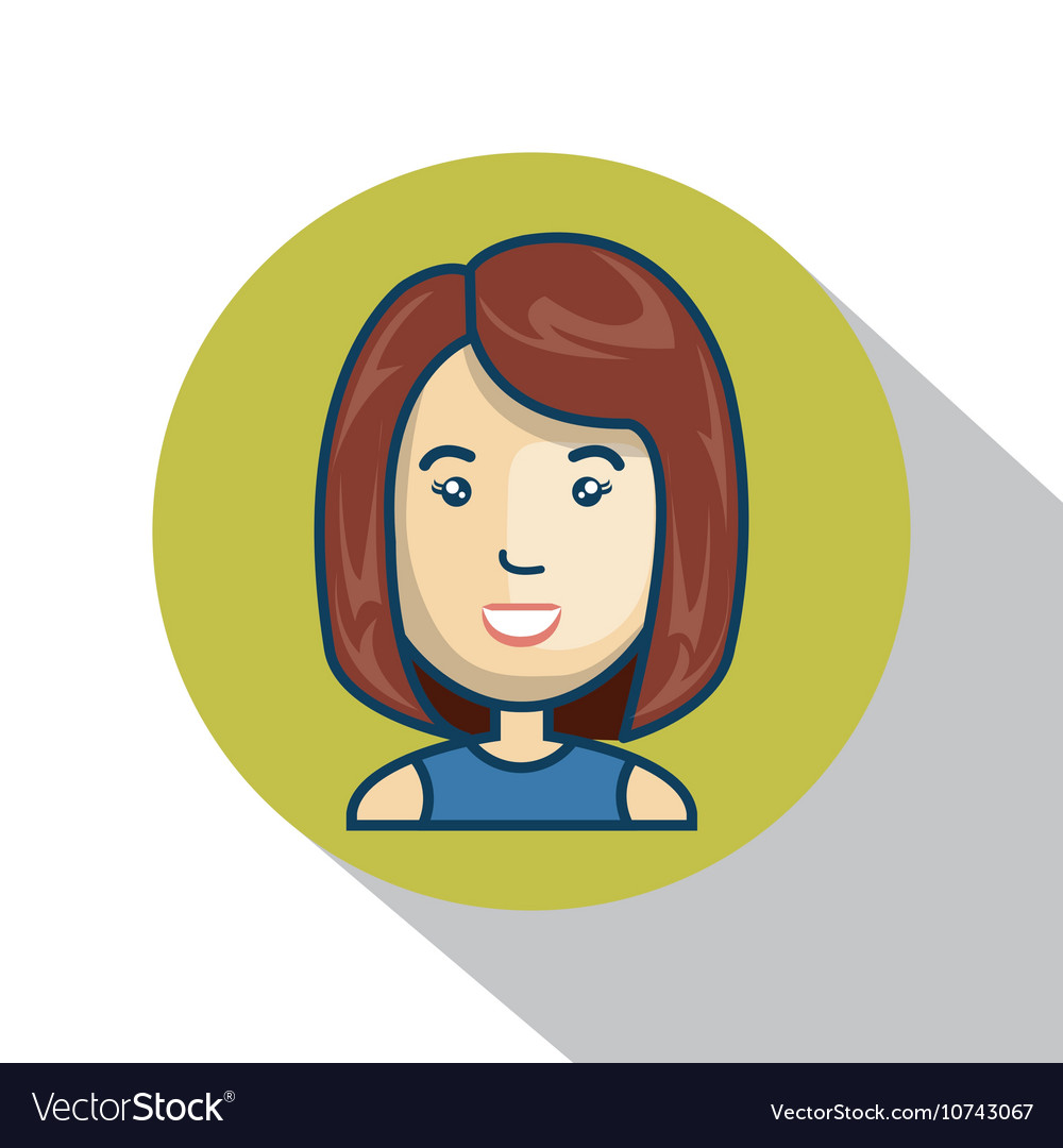 Cartoon girl character web graphic