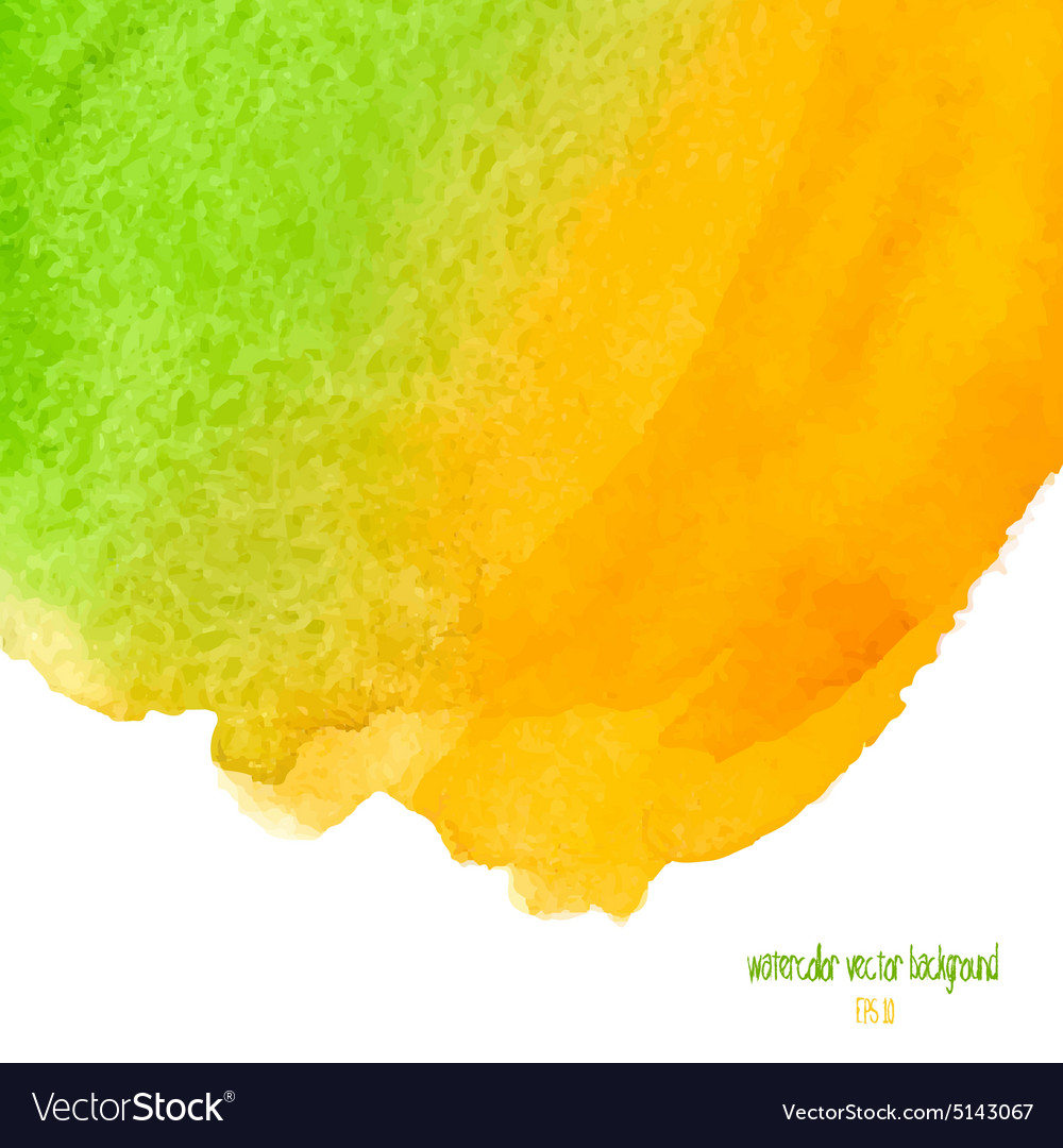 Green And Yellow Watercolor Background Royalty Free Vector