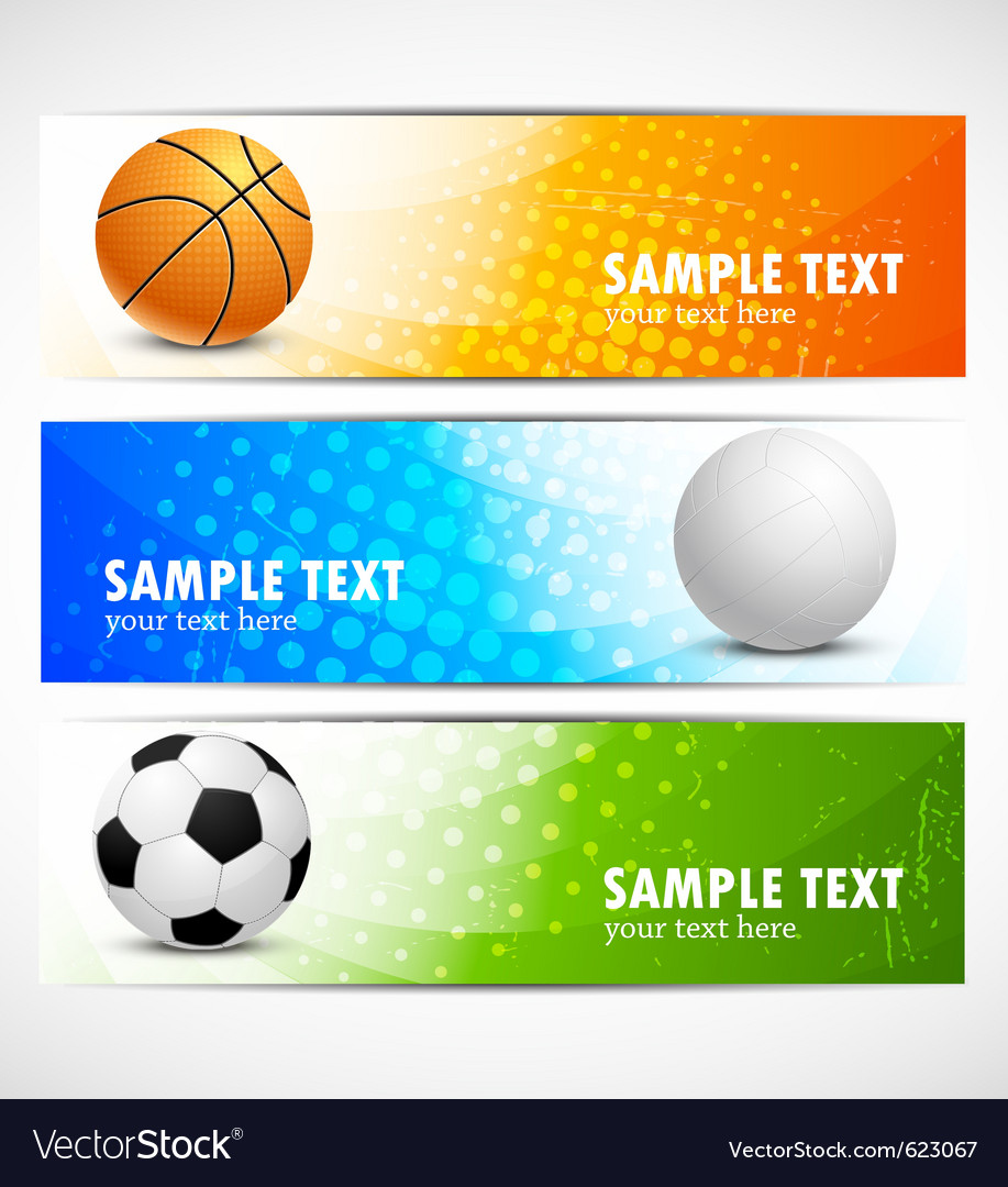 Set of sport banners Royalty Free Vector Image