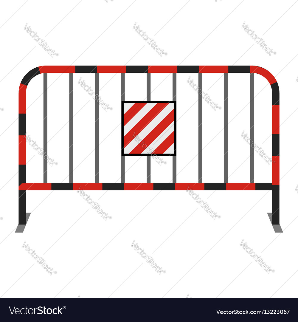 Steel barrier icon cartoon style