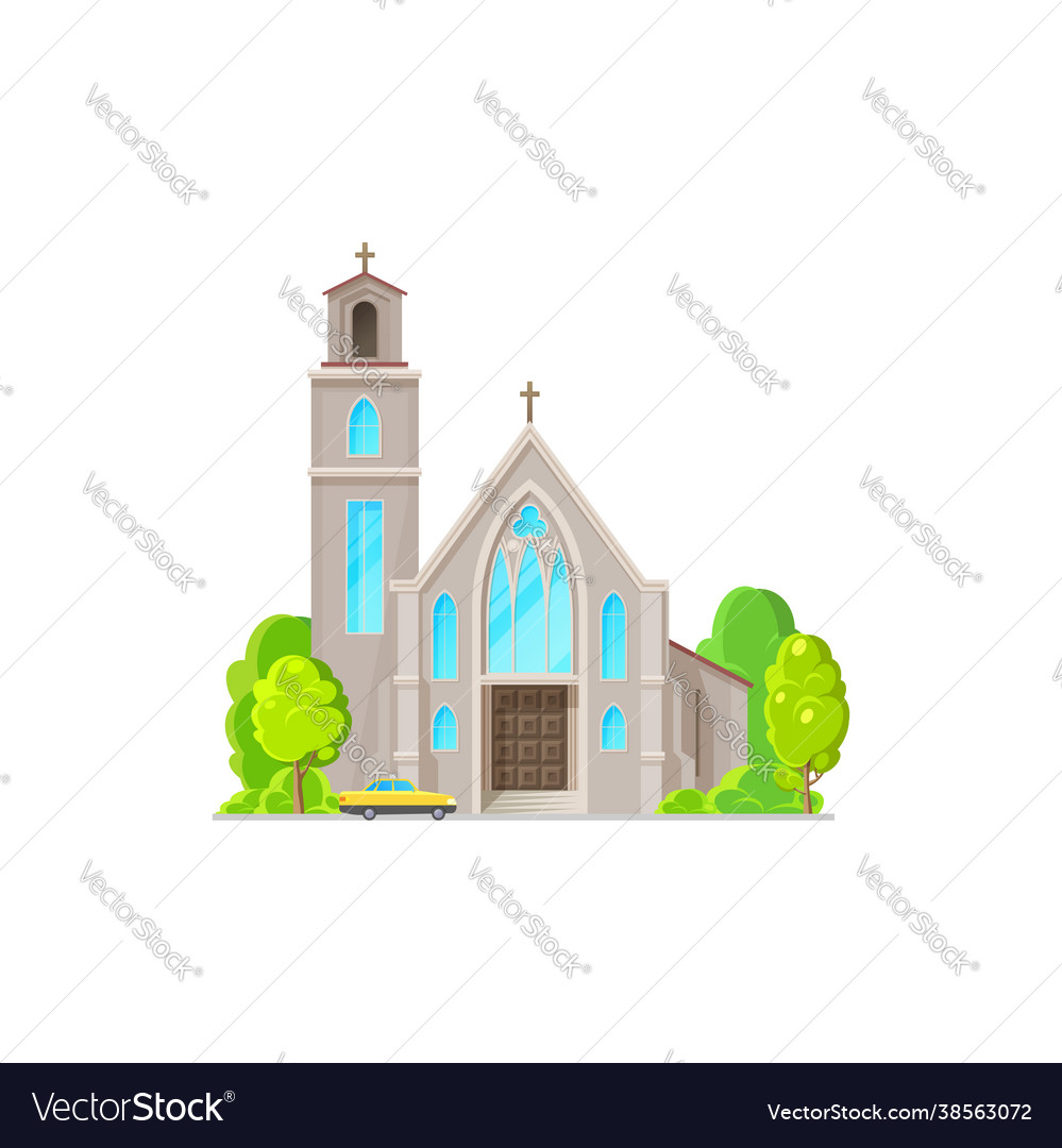 Catholic Church Cathedral Building Icon Royalty Free Vector 4731