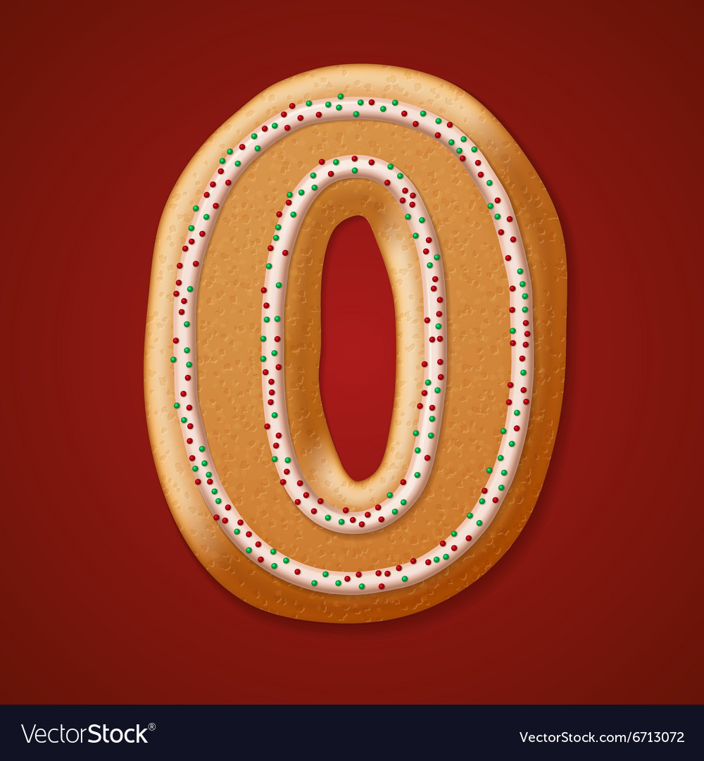 Christmas cookies numbers Royalty Free Vector Image