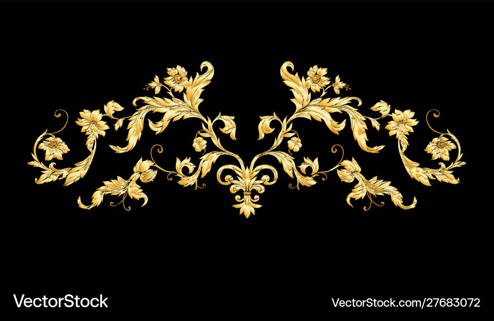 Elements in baroque rococo victorian Royalty Free Vector