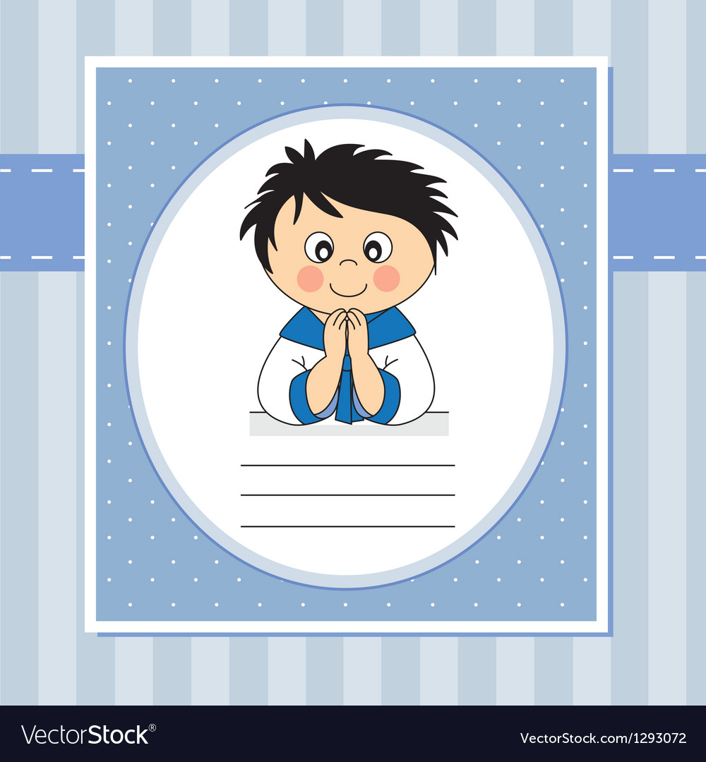 First Communion boy Royalty Free Vector Image - VectorStock