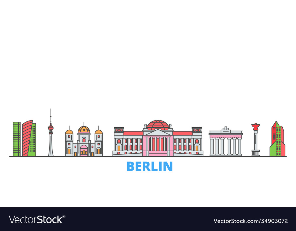 Deutschland berlin line cityscape flat