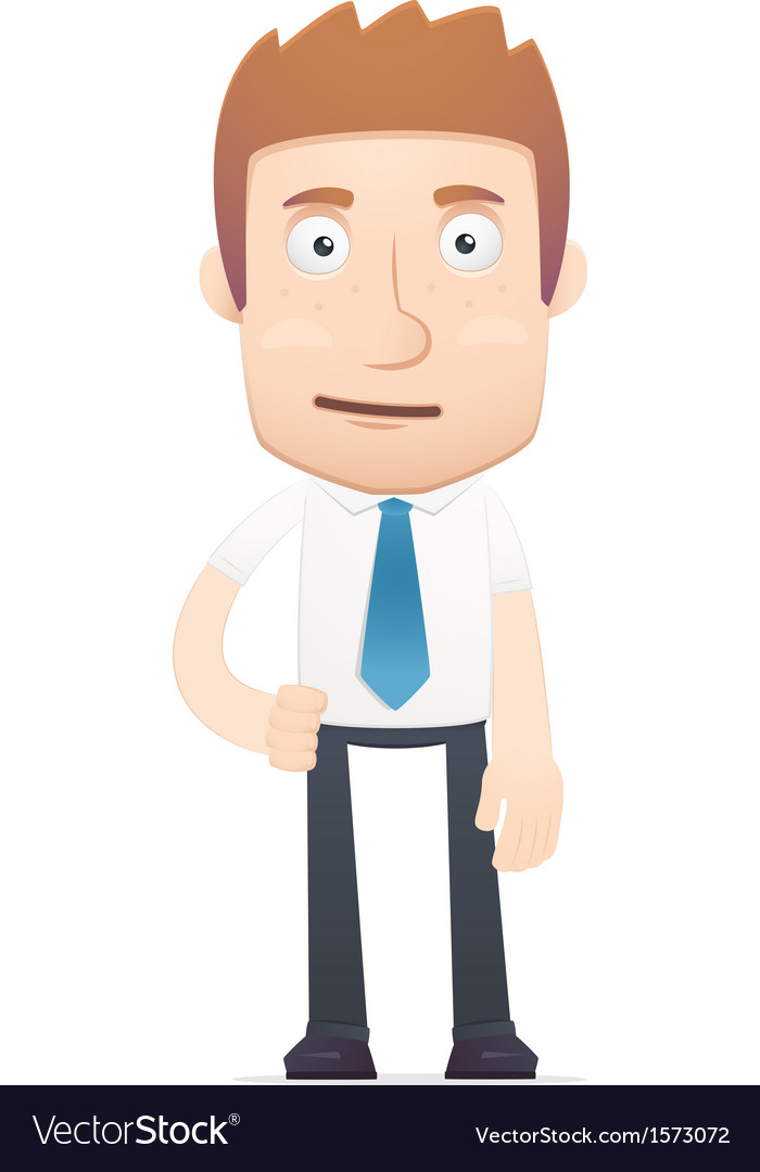 Office worker in various poses Royalty Free Vector Image