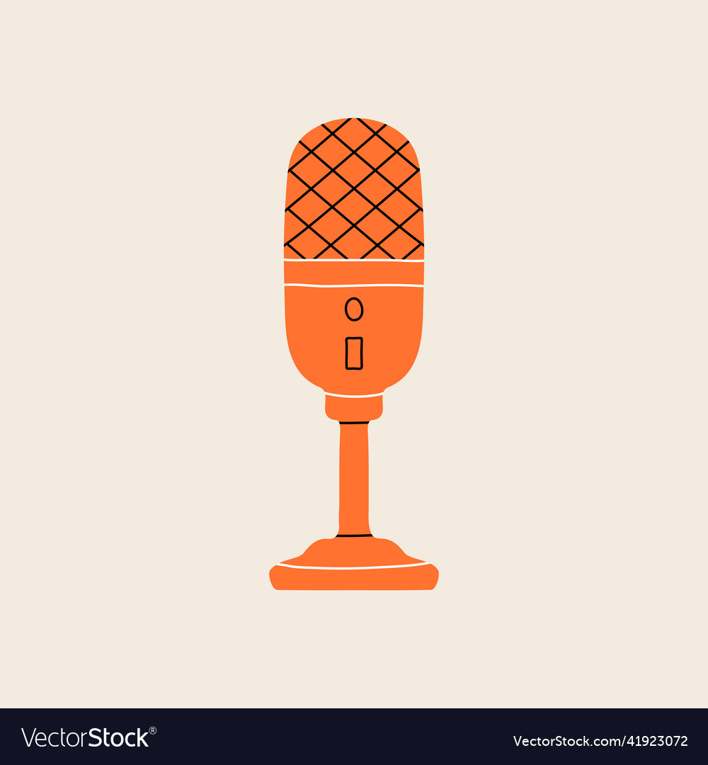 Podcast element in modern style flat line style Vector Image