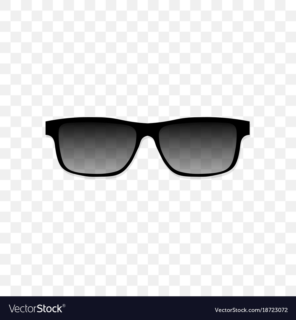 Realistic sunglasses with a translucent black