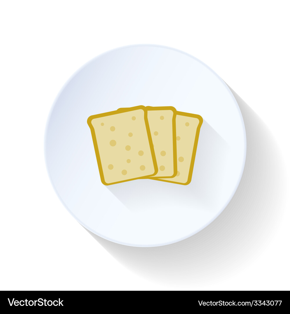 Bread flat icon Royalty Free Vector Image - VectorStock