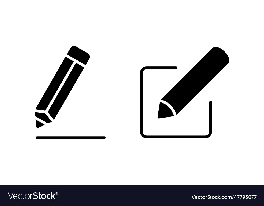 Edit icon edit document sign and symbol pencil Vector Image