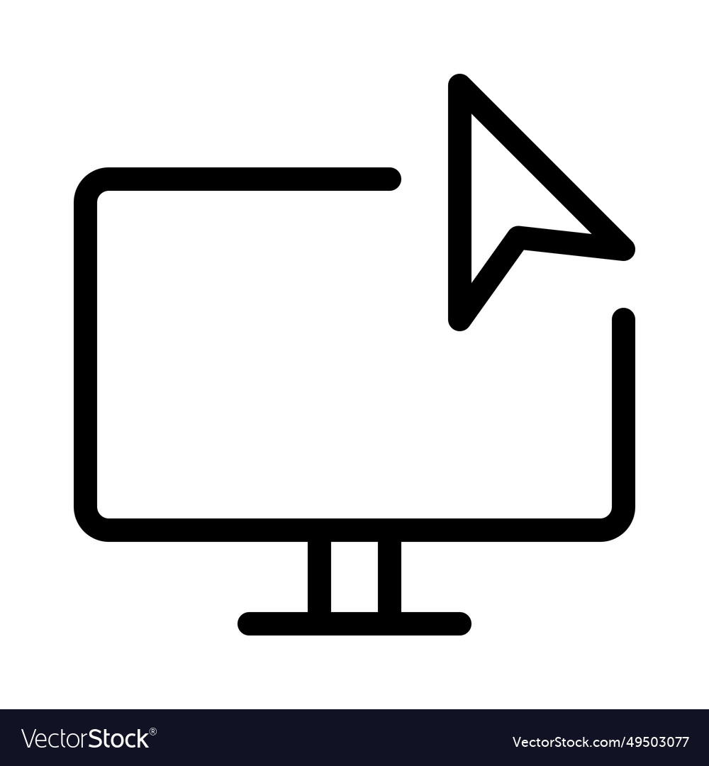 Monitor input controls the onscreen cursor Vector Image