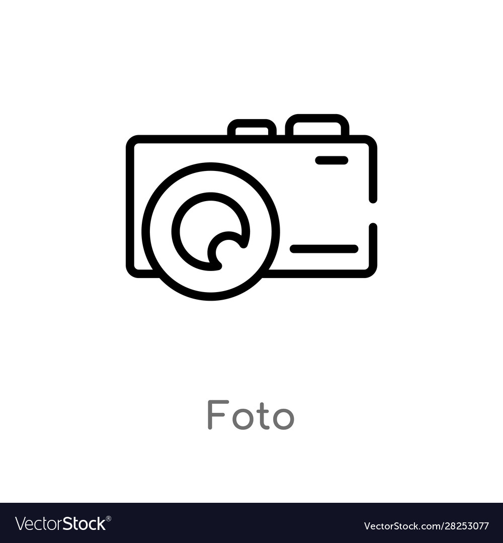 Outline foto icon isolated black simple line