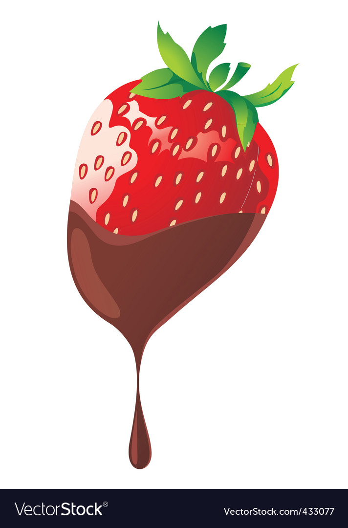 Strawberry and chocolate Royalty Free Vector Image