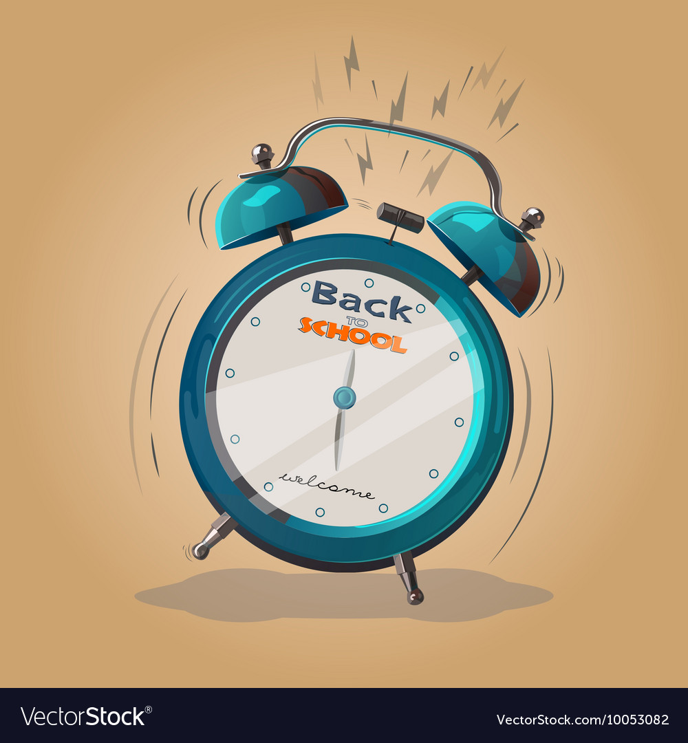 Alarm clock back to school Royalty Free Vector Image