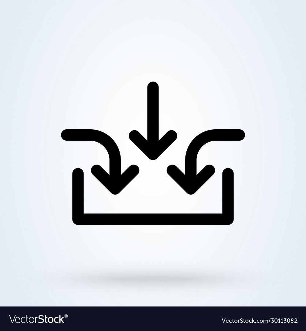 Business multiple inputs icon aggregate Royalty Free Vector