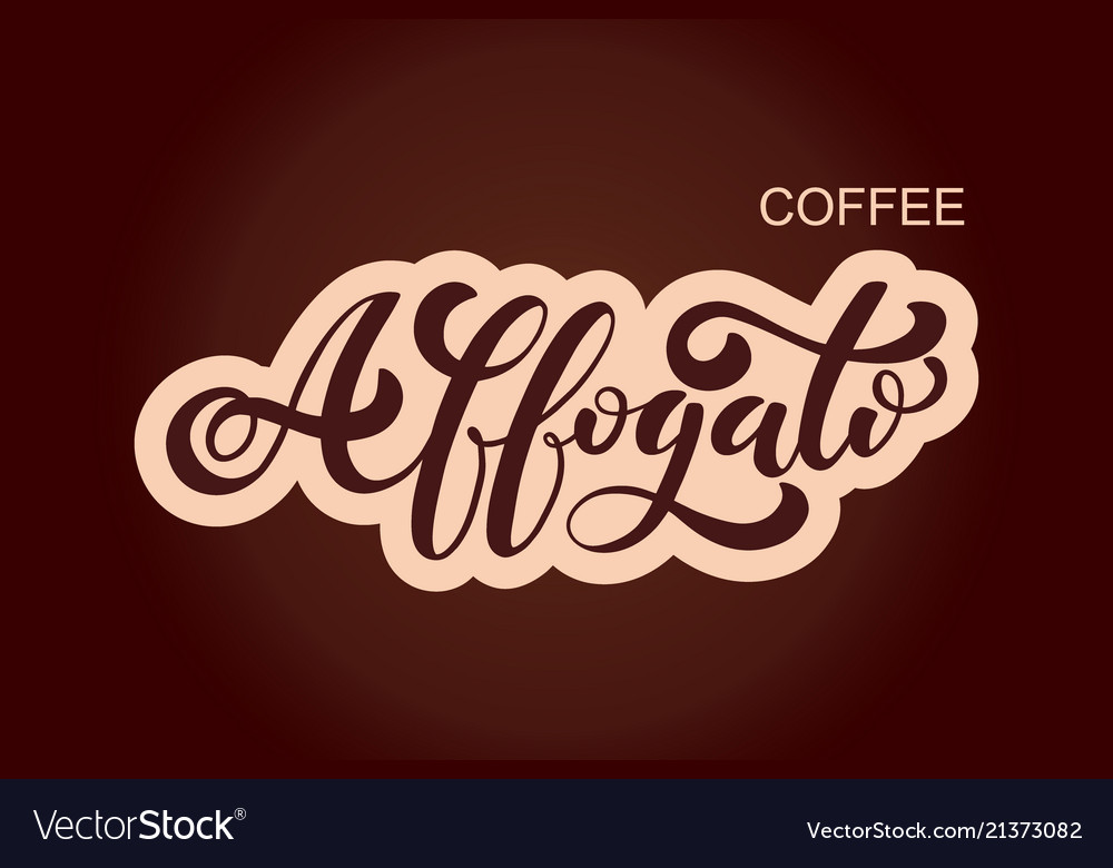 Coffee affogato logo types of Royalty Free Vector Image