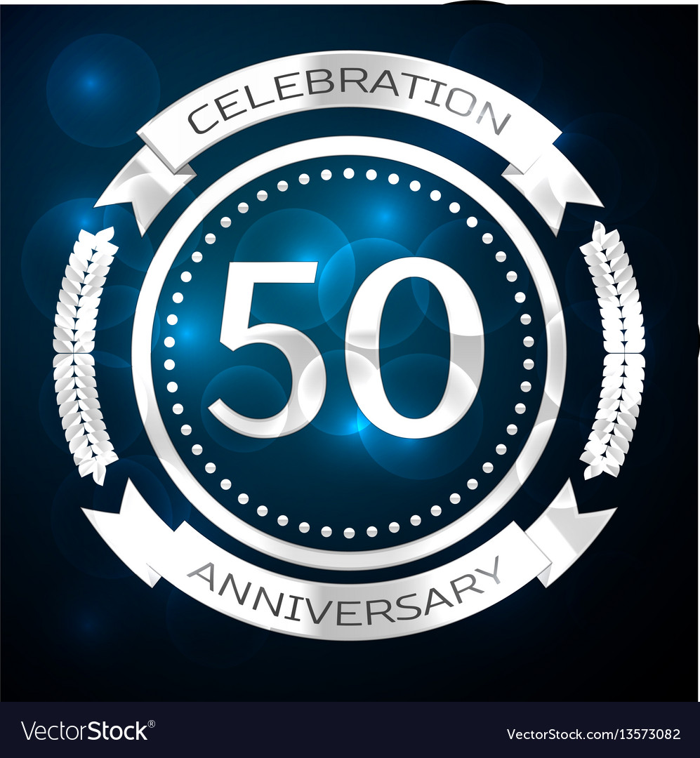 Fifty years anniversary celebration with silver