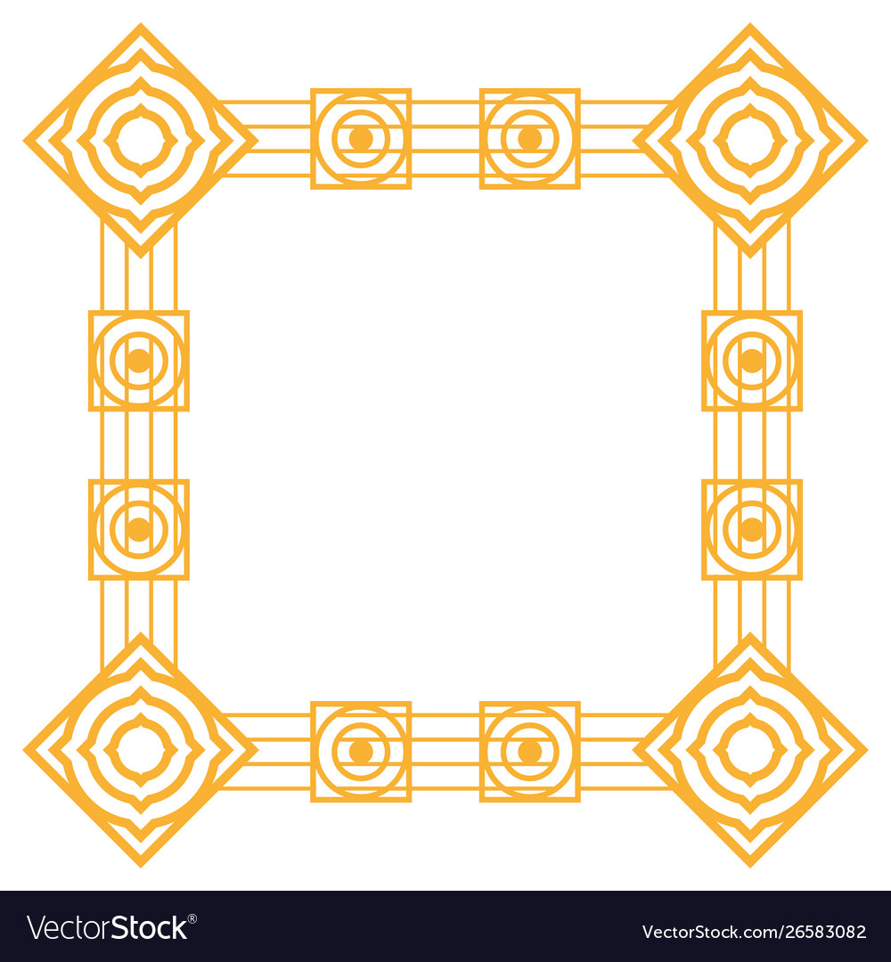 Isolated art deco frame design