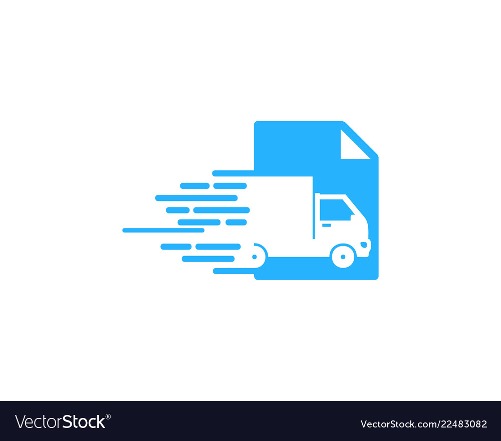Paper delivery logo icon design Royalty Free Vector Image