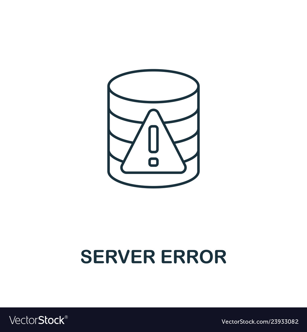 Outline error code 4. Server error icon. error_outline.