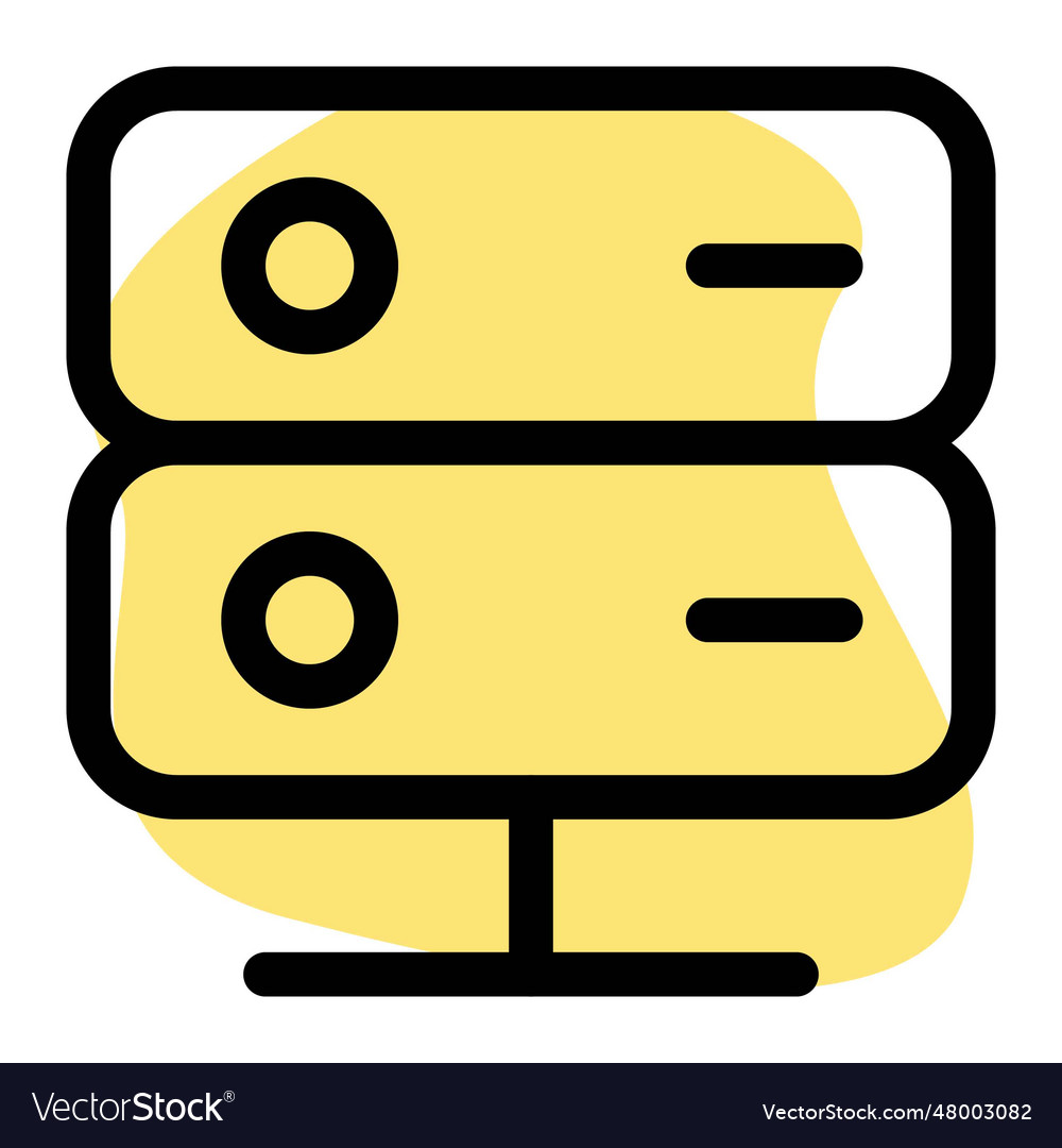 Server stack used for data storage Royalty Free Vector Image