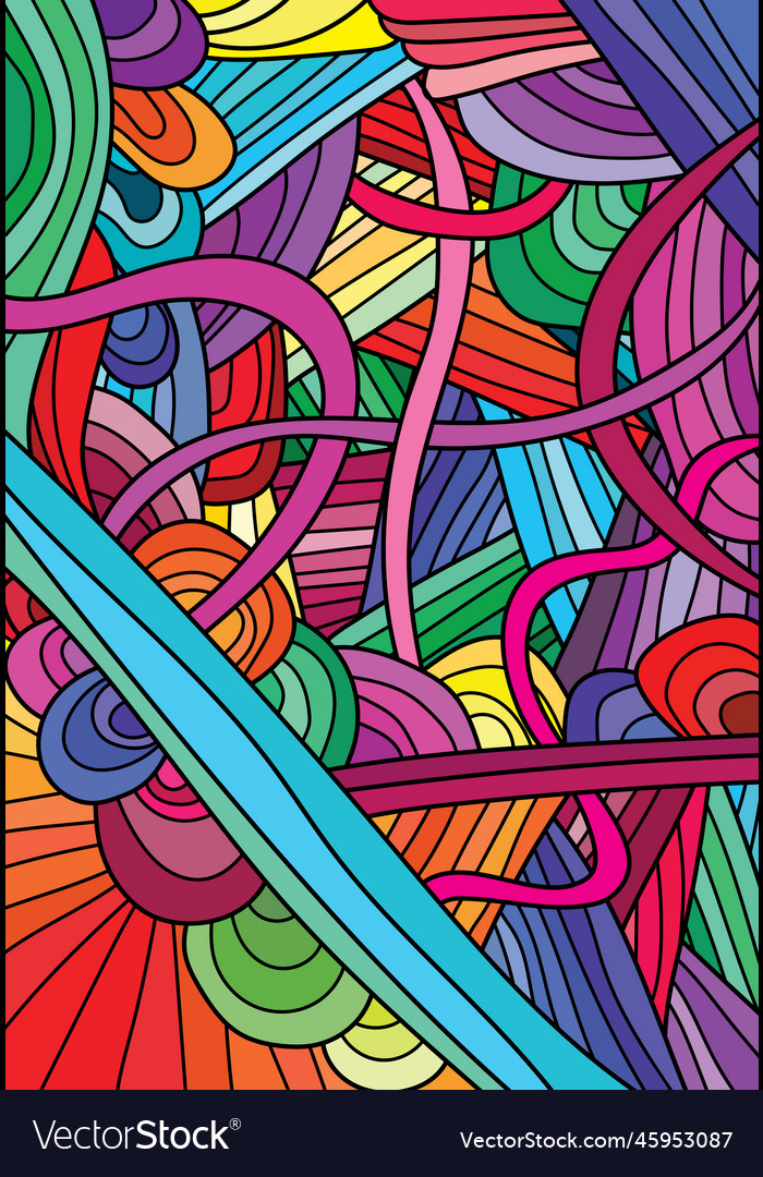 Abstract doodle with lines Royalty Free Vector Image