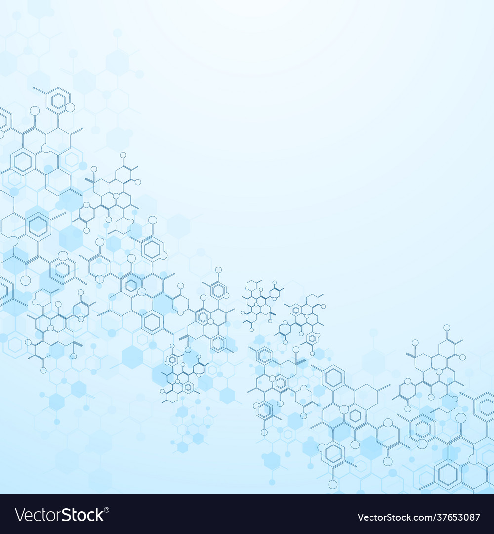 Abstract molecules medical background Royalty Free Vector