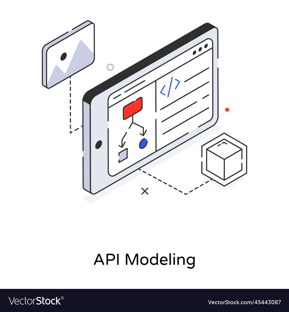 Api modeling Royalty Free Vector Image - VectorStock
