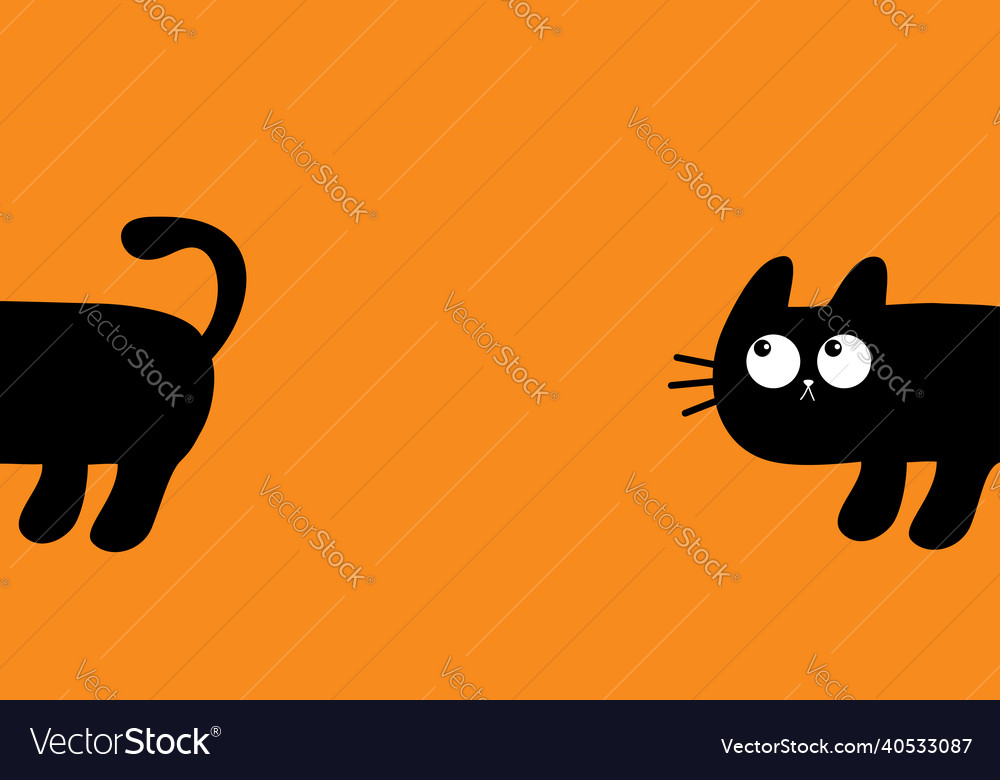 Cat peeking around the corner kawaii cartoon baby