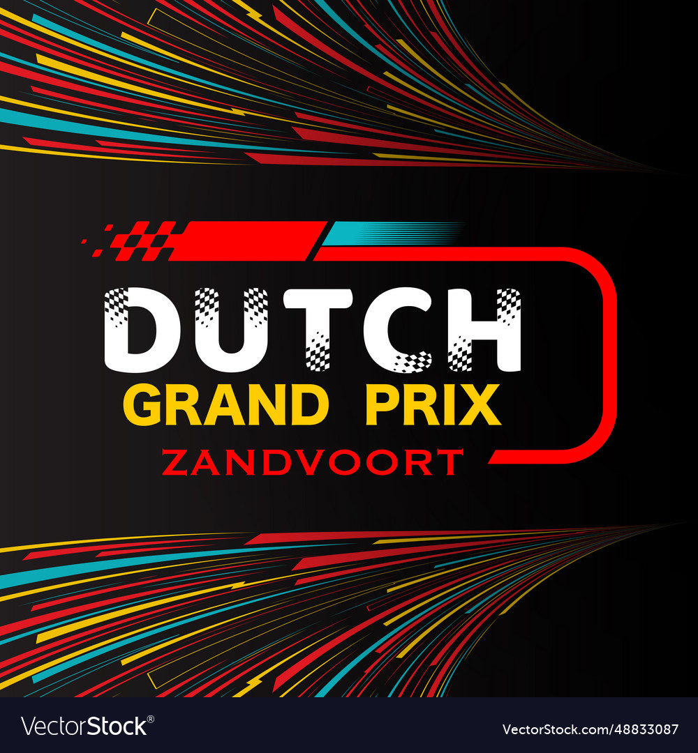 Dutch colorful grand prix wallpaper Royalty Free Vector