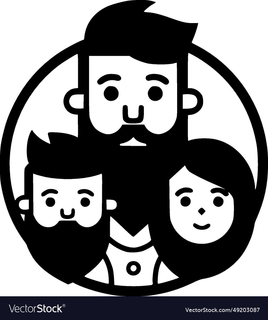 Family - minimalist and simple silhouette Vector Image