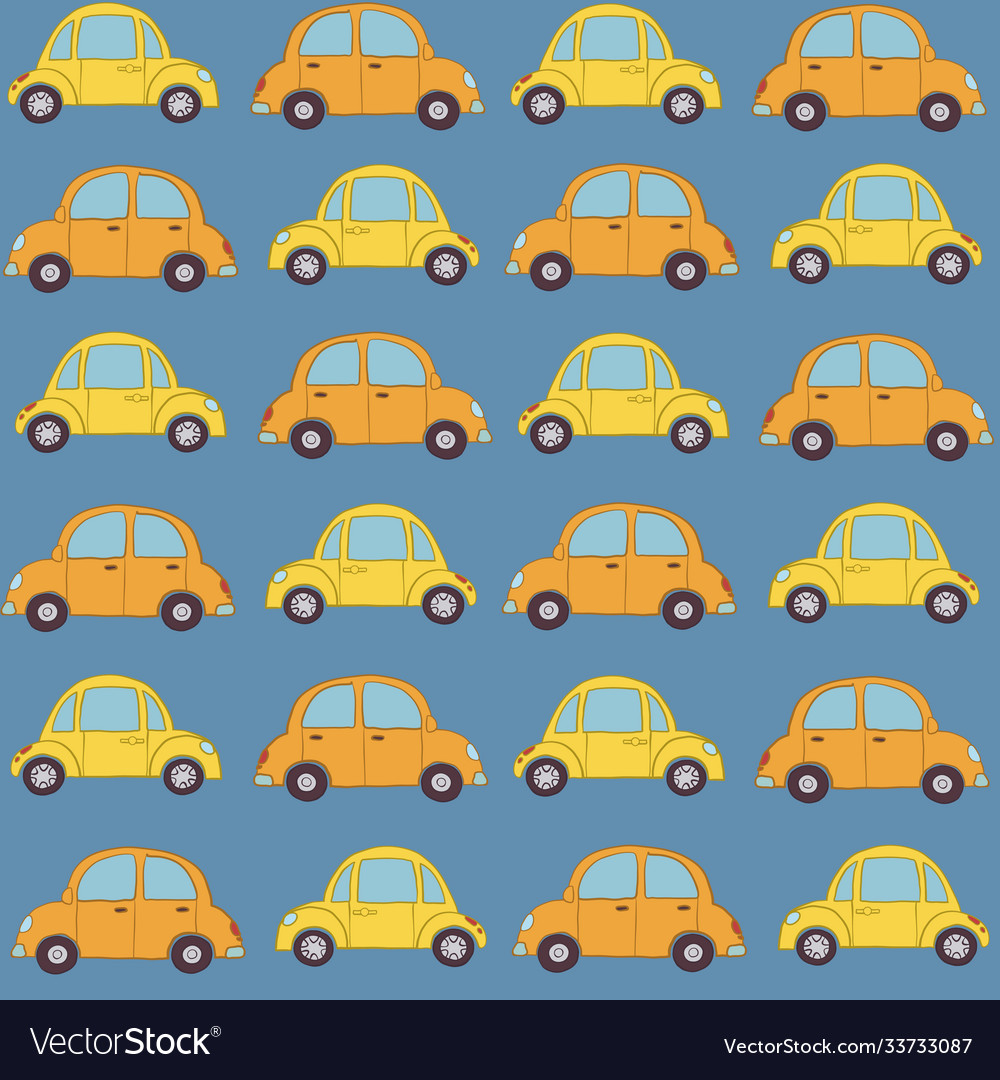 Geometric seamless repeating pattern cars Vector Image