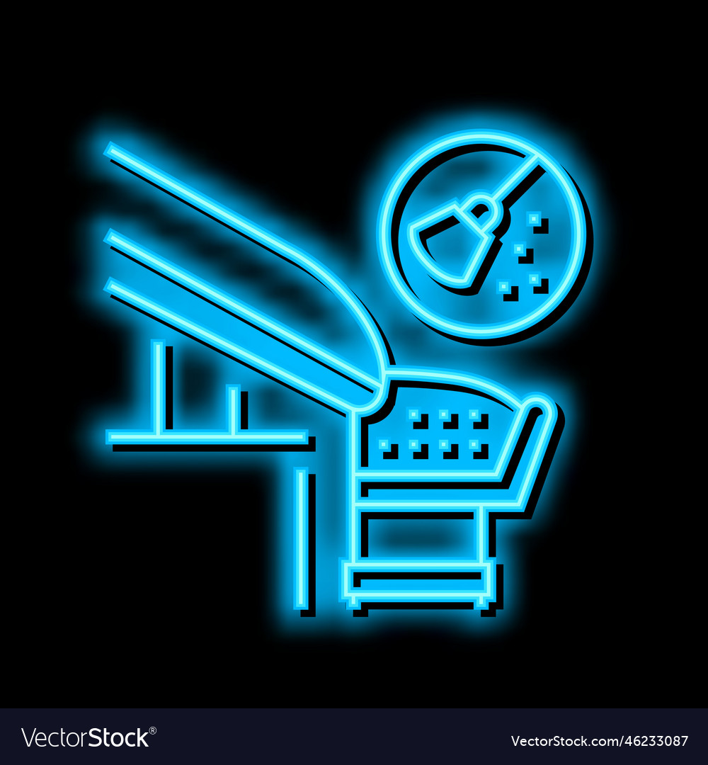 Gutter cleaning neon glow icon