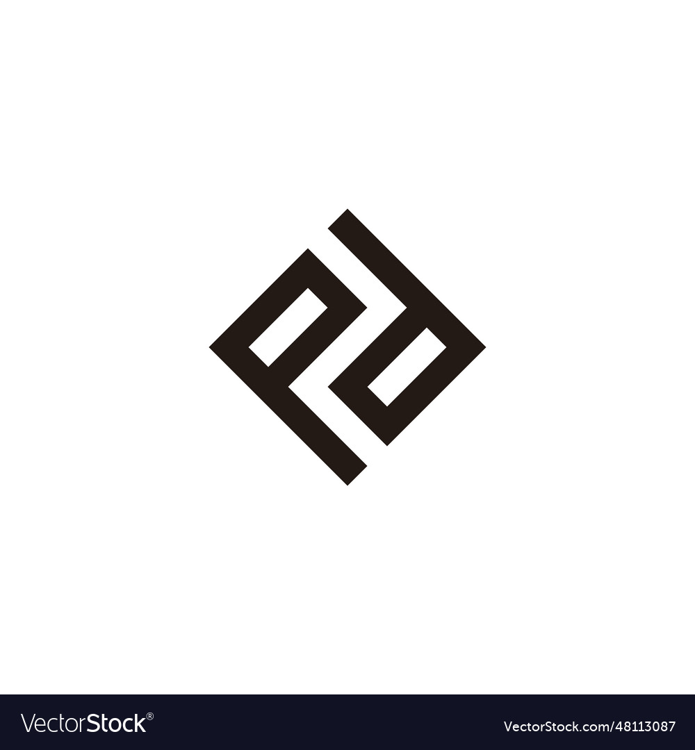 Letter qd square geometric symbol simple logo