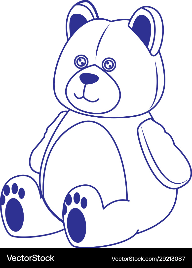 Teddy bear icon flat design Royalty Free Vector Image