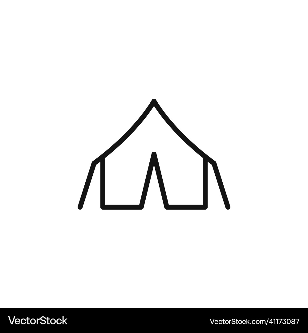 Tent icon flat Royalty Free Vector Image - VectorStock